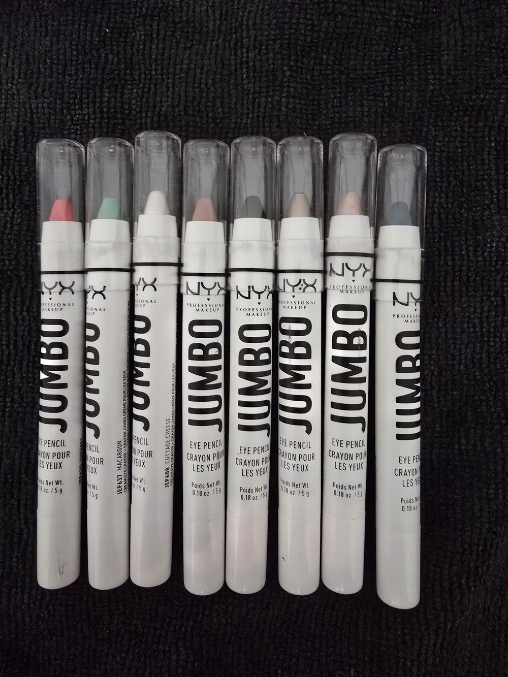 NYX Jumbo Eye Pencils. Pastel Pink, Mint, White, Peach, Gray, Taupe, Navy, Rose - Picture 2 of 2